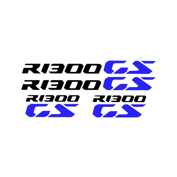 Pyramid Plastics Pyramid decals | bmw r 1300 gs logo | black & blue | set of 4